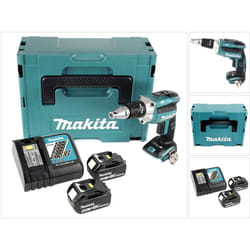 Makita - dfs 250 rmj 18 v Visseuse pour cloisons sèches sans fil avec Coffret de transport Makpac + 2x Batteries 4,0 Ah + chargeur