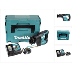 DJR188RM1J Scie récipro sans fil Brushless 18V + 1x Batterie 4,0Ah + Chargeur + Coffret Makpac - Makita