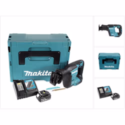 Contenu du paquet: - 1x Makita DJR 188 RTJ Brushless Li-ion Scie récipro sans fil 18 V - 1x Coffret Makita MAKPAC - 1x Insert ...