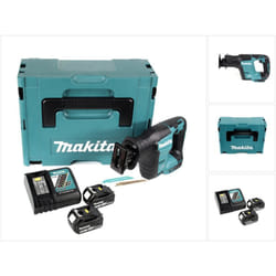 Makita - djr 188 rtj Brushless Li-ion Scie récipro sans fil 18 v + Coffret de transport Makpac 2 + 2x Batteries bl 1850 5,0 Ah / 5000 mAh + Chargeur