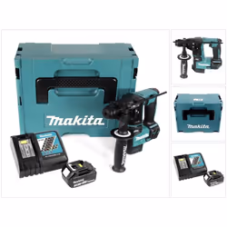 Contenu de la livraison: - 1x Makita DHR 171 Perceuse à percussion sans fil - 1x Batterie Makita BL 1830B 3,0 Ah - 1x Chargeu ...