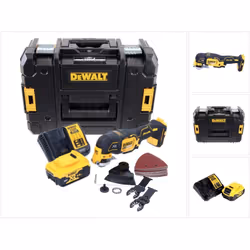 Contenu du paquet: - 1x DeWalt DCS355 Outil oscillant multi-cutter sans fil - 1x Lame de scie à bois 31x43mm - 1x Lame de sci ...