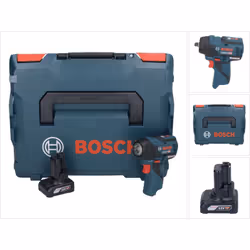 Contenu du paquet: - 1x Bosch GDS 12V-115 Boulonneuse sans-fil - 1x Batterie GBA 12V 6,0 Ah - 1x Coffret de transport L-Boxx ...
