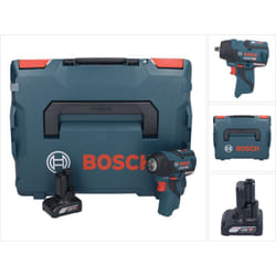 Gds 12V-115 Boulonneuse sans-fil avec Porte-outils Carré mâle de 3/8' en Coffret L-Boxx + 1x Batterie gba 12V 6,0 Ah - sans Chargeur - Bosch