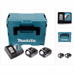 Contenu du paquet: - 2x Makita BL1860B 6.0 Ah battery ( 197422-4 ) - 1x Chargeur Makita DC18RC ( 195584-2 ) - 1x Makita Makpa ...