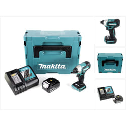 Dtd 155 RF1J Visseuse à percussion sans fil 18 v Brushless + Coffret de transport makpac + 1x Batterie BL1830 3,0 Ah + Chargeur dc 18 rc - Makita