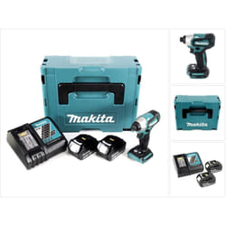 Dtd 155 rmj Visseuse à percussion sans fil 18 v Brushless + Coffret de transport makpac + 2x Batteries BL1840 4,0 Ah + Chargeur dc 18 rc - Makita