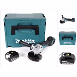 Contenu du paquet: - 1x Makita DGA 517 Meuleuse d'angle sans fil - 1x Batterie Makita BL 1830 B 3,0 Ah - 1x Coffret de transp ...