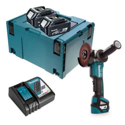 Meuleuse d'angle 18V LXT Ø125 mm (2x3,0 Ah) en MAKPAC - MAKITA DGA517RFJ