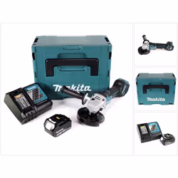 Contenu du paquet: - 1x Makita DGA 517 Meuleuse d'angle sans fil - 1x Batterie Makita BL 1850 B 5,0 Ah - 1x Coffret de transp ...