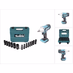 Contenu du paquet: - 1x Makita DTW 190 Z Li-ion Bolonneuse à chocs sans fil 18V - 1x Jeu de douille Makita B-52308 - sans bat ...