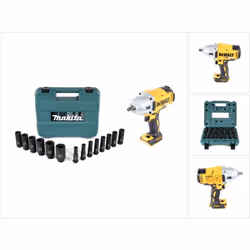 Contenu du paquet: - 1x Dewalt DCF 899 N 1/2" Clé à Choc 18 V Brushless - 1x Jeu de clés à douilles Makita B-52308 - Sans Bat ...