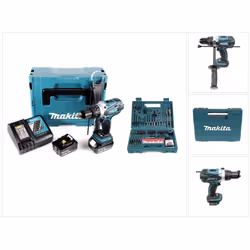 Contenu du paquet: - 1x Makita DHP 458 Perceuse visseuse à percussion sans fil 18V Li-ion - 2x Batteries Makita BL 1850 B 18  ...
