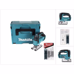 Contenu du paquet: - 1x Makita DJV182 Scie sauteuse sans fil 18V - 1x Buse d'aspiration Makita (126331-0) - 1x Semelle synthé ...