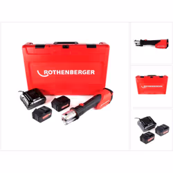 Contenu du paquet: - 1x Rothenberger ROMAX 4000 Basic Set Machine à sertir électro hydraulique 18 V Li-Ion - 1x Coffret de tr ...