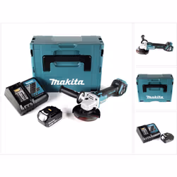 Contenu du paquet: - 1x Makita DGA 511 18 V Meuleuse d'angle sans fil - 1x Batterie Makita BL 1830 B 3,0 Ah - 1x Poignée supp ...