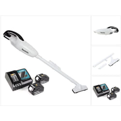 Dcl 180 rm w Aspirateur à batterie 18 v blanc + 2x batterie 4,0 Ah + chargeur - Makita