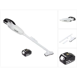 Dcl 180 T1 w Aspirateur à batterie 18 v blanc + 1x batterie 5,0 Ah - sans chargeur - Makita