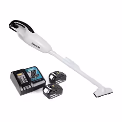 Aspirateur sans fil - Makita - DCL 180 - 18 V - Blanc - 2x Batterie 50 Ah - Chargeur inclus