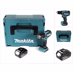 Contenu du paquet: - 1x Makita DDF 485 Z Perceuse visseuse sans fil - 1x Coffret Makpac 2 avec moulage - 1x Batterie BL 1840 ...