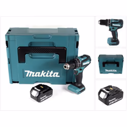 Contenu du paquet: - 1x Makita DHP 485 Z Perceuse visseuse à percussion sans fil 18 V Li-Ion - 1x Coffret de transport Makpac ...
