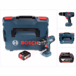 Contenu du paquet: - 1x Bosch GSB 18 V-21 Akku Perceuse-visseuse à percussion sans fil - 1x Coffret de transport Bosch L-Boxx ...