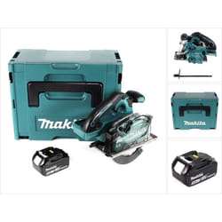 Dcs 553 T1J Scie circulaire portative à métaux sans fil 18V 150 mm Brushless + 1x batterie 5,0Ah + Makpac - sans chargeur - Makita