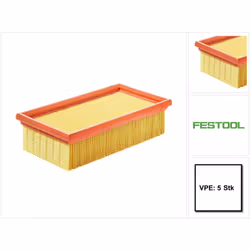 Contenu de la livraison: - 5x Festool HF-CT SYS filtre principal CLEANTEC ( 5x 500558 ) Description du produit: Le filtre pri ...