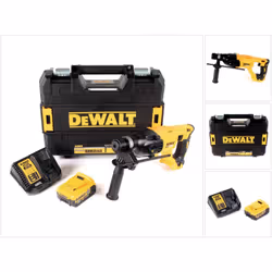 Contenu de la livraison: - 1x DeWalt DCH 133 NT marteau combiné sans fil 18,0 V - 1x coffret DeWalt - 1x DeWalt DCB 182 18V - ...