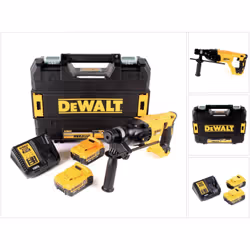 Contenu de la livraison: - 1x DeWalt DCH 133 NT marteau combiné sans fil 18,0 V - 1x coffret DeWalt - 2x DeWalt DCB 182 18V - ...