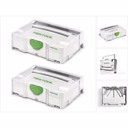 Contenu du paquet: - 2x Coffrets à outils Festool Systainer SYS 1 TL T-LOC (497563) Description du produit: Dans le coffret S ...