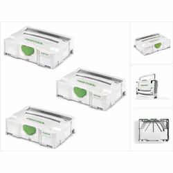 Contenu du paquet: - 3x Coffrets à outils Festool Systainer SYS 1 TL T-LOC (497563) Description du produit: Dans le coffret S ...
