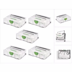 Contenu du paquet: - 5x Coffrets à outils Festool Systainer SYS 1 TL T-LOC (497563) Description du produit: Dans le coffret S ...