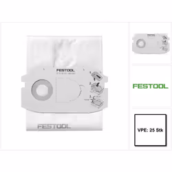 Contenu du paquet: - 25x Festool SC FIS-CT MIDI Sacs filtre (498411) Description du produit: Festool propose le Sac filtre SE ...