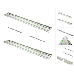 Fs 1400/2 Rails de guidage 1400 mm - 2 pièces (2x 491498) + 2x Connecteurs fsv (2x 482107) - Festool