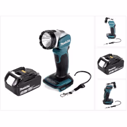 Contenu de la livraison: - 1x Makita DML 802 T1 Lampe torche de chantier sans fil 18 V Li-Ion - 1x Batterie Li-Ion Makita BL  ...