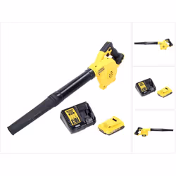 Contenu de la livraison: - 1x DeWalt DCV 100 Souffleur de feuilles sans fil 18V - 1x Batterie DeWalt DCB 183 18V 2.0Ah - 1x C ...