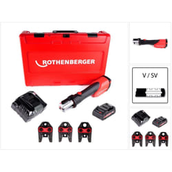 Rothenberger - romax 4000 Sertisseuse sans fil TH16-20-26 mm + 1x Batterie 4.0Ah + Chargeur + Mâchoires de pressage + Coffret (1000001925)