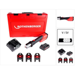 Rothenberger ROMAX 4000 Sertisseuse électro-hydraulique sans fil M15-22-28 mm + 1x Batterie 4,0Ah + Chargeur + Coffret (1000001927)