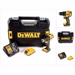 Contenu de la livraison: - 1x DeWalt DCD708 Perceuse-visseuse sans fil - 1x Batterie DeWalt DCB183 2,0Ah - 1x Chargeur DeWalt ...