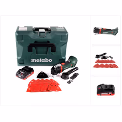 Contenu de la livraison: - 1x Metabo MT 18 LXT Outil multifonctionnel sans fil 18V - 1x lame de scie plongeante 32 mm HCS (bo ...
