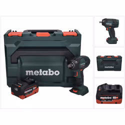 Contenu du paquet: - 1x Metabo SSW 18 LTX 300 BL Visseuse à choc sans fil - 1x Batterie Metabo LiHD 5,5 Ah - 1x Crochet de ce ...