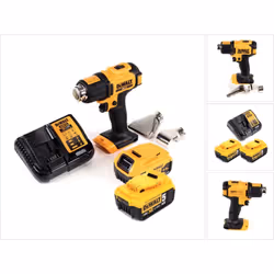Contenu de la livraison: - 1x DeWalt DCE 530 N pistolet à air chaud sur batterie 18V - 1x flasque - 1x réflecteur - 2x batter ...