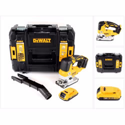 Contenu de la livraison: - 1x DeWalt DCS 334 NT Scie sauteuse pendulaire sans fil Brushless 18V - 1x Coffret de transport TST ...