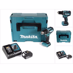 Contenu de la livraison: - 1x Makita DDF 485 perceuse-visseuse sans fil - 1x Makita BL1830 3,0 Ah batterie - 1x Makita DC18RC ...