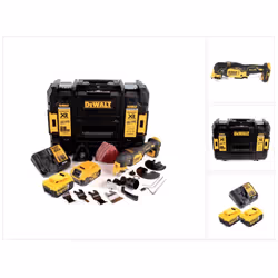 Contenu de la livraison: - 1x DeWALT DCS356 NT Akku-Multitool Outil multifonction oscillant sans fil 18V Brushless - 2x Batte ...