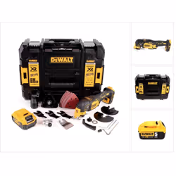 Contenu de la livraison: - 1x DeWalt DCS 356 NT Outil multifonction oscillant sans fil 18V Brushless - 1x Guide de coupe droi ...