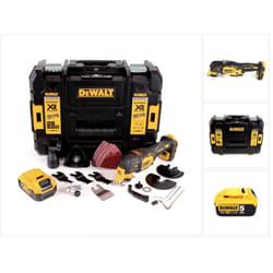 Dcs 356 nt Outil multifonction oscillant sans fil 18V Brushless + 35 pièces d'accessoires + 1x Batterie 5,0 Ah + Coffret de transport - sans chargeur
