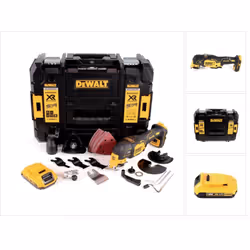 Contenu de la livraison: - 1x DeWalt DCS 356 NT Outil multifonction oscillant sans fil 18V Brushless - 1x Guide de coupe droi ...