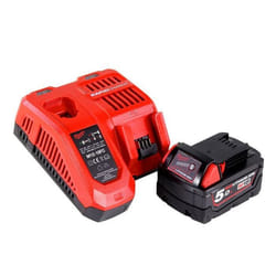 Milwaukee M18NRG-501 Set de démarrage 18V avec Batterie M18 B5 50Ah + Chargeur M12-18FC